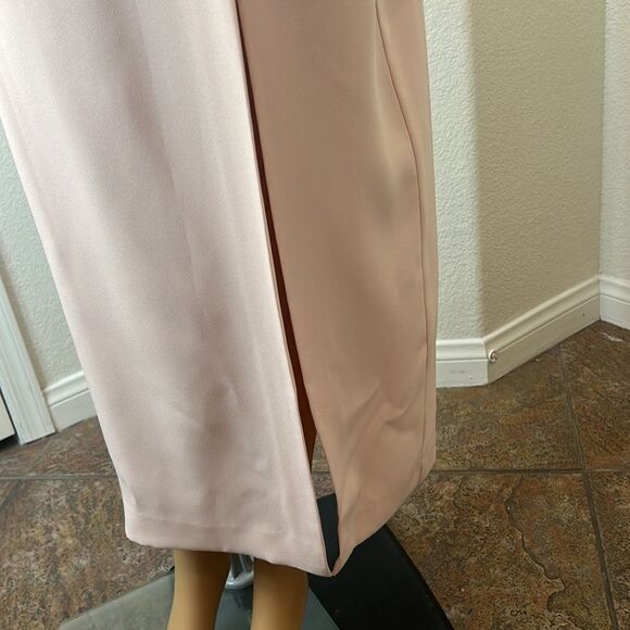 JR Nites Dress & Jacket Formal Size 6 & 8 Petite Beaded 2 Piece Pink Blush Rose - Picture 12 of 14